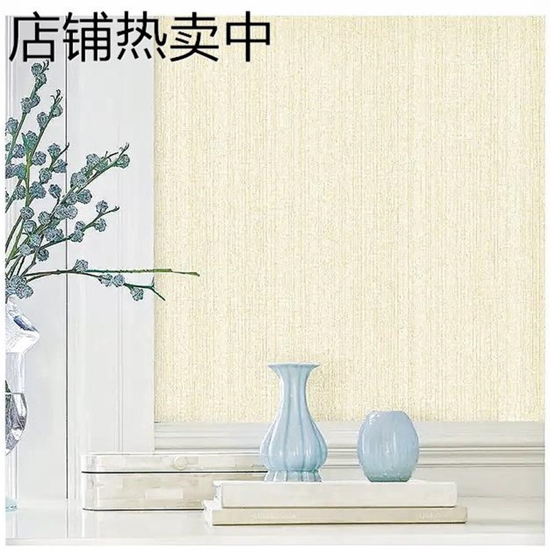 热销素色简约壁纸现代浮r雕亚麻布纹磨砂墙纸客厅卧室浅灰色蓝色