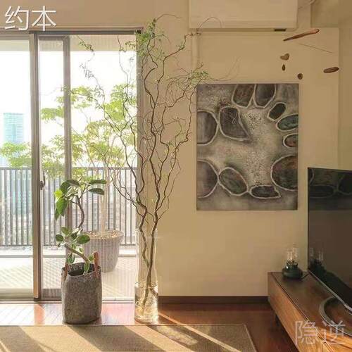 热销龙柳鲜枝水培树枝客厅落地y插花水养真干花花束装饰摆件干枝