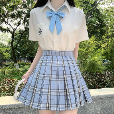 晴川蓝色正版校供JK制服格裙