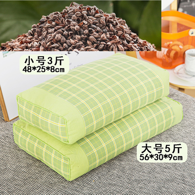 极速纯荞麦皮枕头男成人大小号全荞麦皮长方形高硬颈Y护椎支撑枕