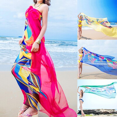 极速Pareo Scarf Women Beach SaArongs Beach ver Up Summer Chi