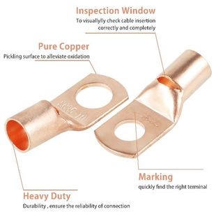 极速150Pcs Battery Cable End Copper BHattery Wire Lugs Eyele