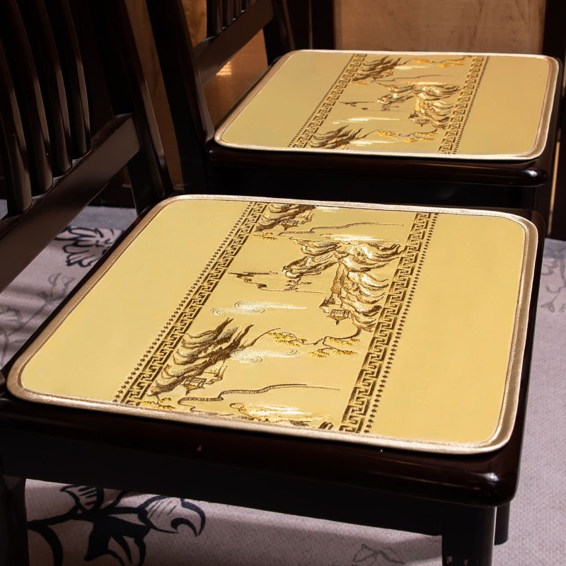 极速新中式薄款坐垫木椅t垫子学生坐垫凳子屁股垫座垫家用餐桌椅