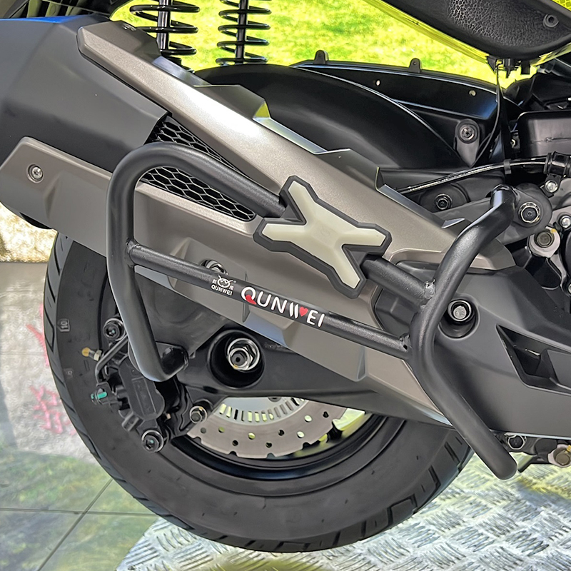 极速适用光阳赛艇S350排气护杠S250消音器保险R杆消音器杠改装侧