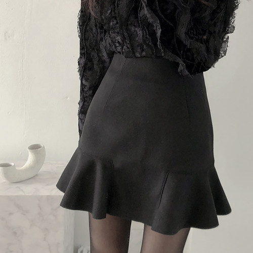 极速LJSXLS Skirts Womens Spring Autumn Ruffles Slender A- li