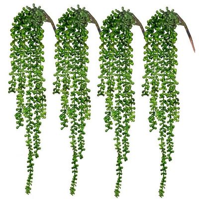 极速4Pcs 2.5FT Artificial Succulents Hanging PlantVs Fake St