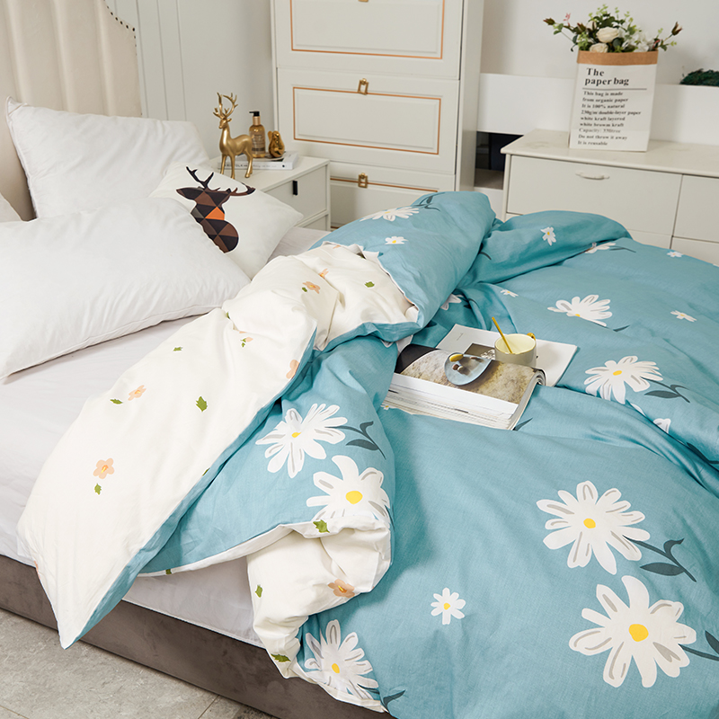 极速罗兰生活全棉被j套单件200x230双人被罩花色单人被套220x240