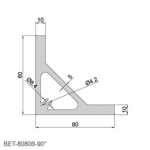 极速铝合金9f0度80*80工业铝型材铝合金型材角铝L型支架框架工业