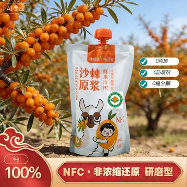 新疆特产沙棘原浆鲜果生榨无添加产地直发富含维c