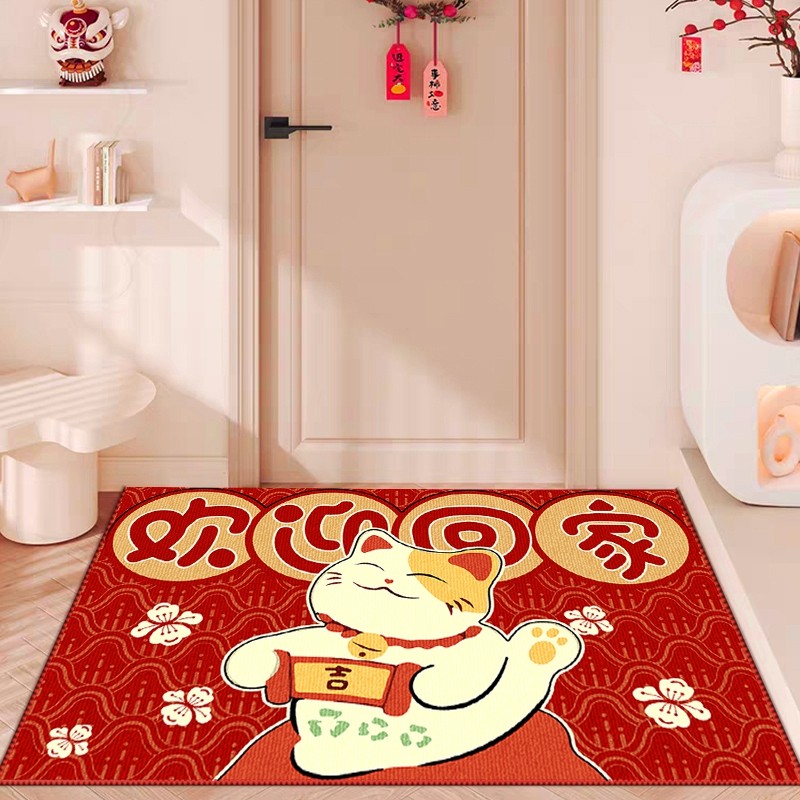 极速欢迎回家可爱卡通地s垫入户门垫招财猫喜庆门口进门脚垫乔迁,居家布艺,入户地垫,淘宝优惠券,粉丝福利购,淘宝优惠卷