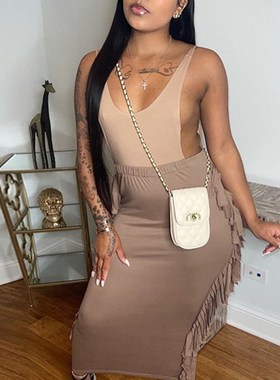 极速Kliou Side Tassel Women SkiArt Elegant Unique Robe Strai