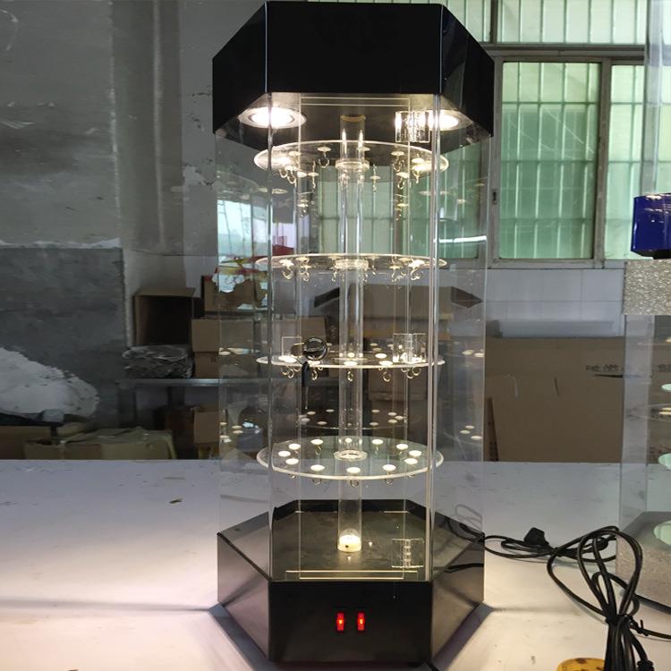 有机玻璃展示架小挂件礼品旋转展示柜样品饰品耳环精品展柜亚克力