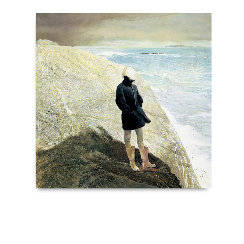 新品安德鲁怀斯人像风景写实抽象冷色调油画o餐厅客厅卧室玄关装