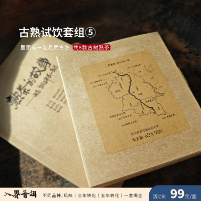 入界 古熟试饮套组 内含2023易武古熟 茶叶进化论古树熟茶套组