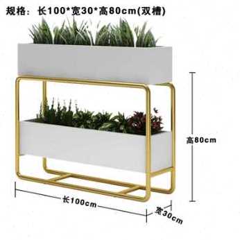现货速发优花盆奶茶店爆品庭院护栏多层隔断花槽外摆花箱铁艺花架