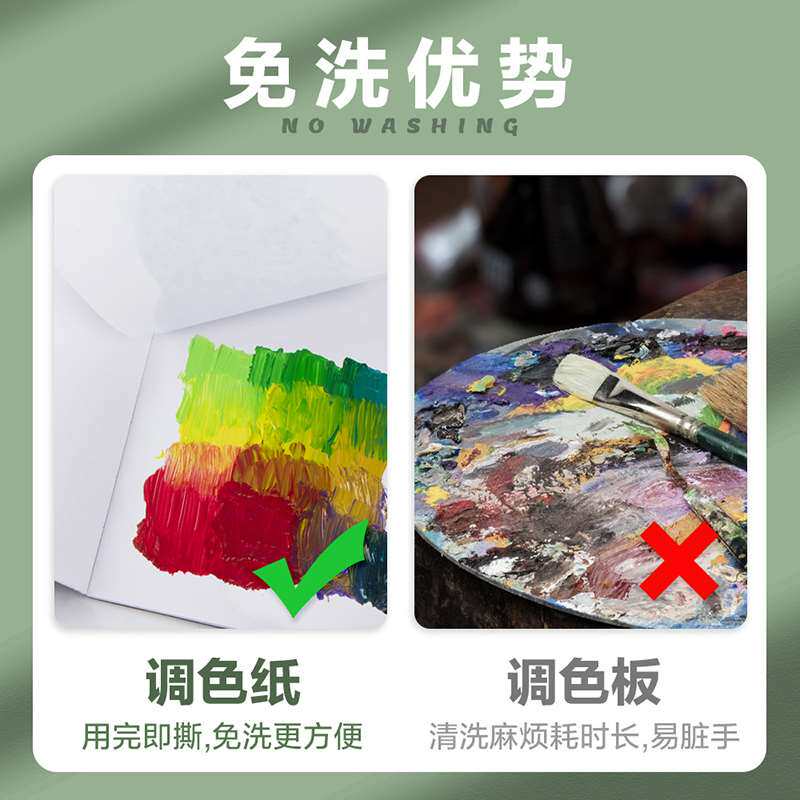现货速发凤凰画材纸质调色板多油画调色盘学生丙烯颜料塑料调色工