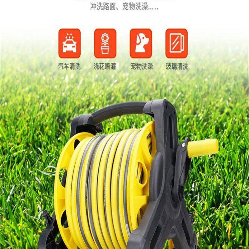 现货速发水管收卷器收纳层架子卷管神器新款手摇收纳盘缠水管车手