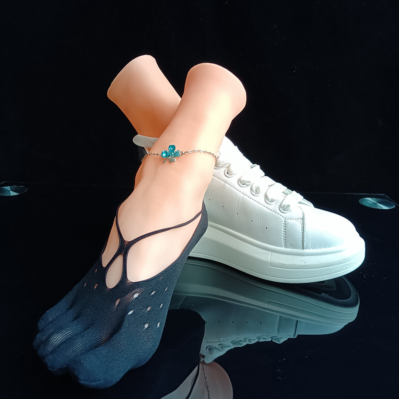 现货速发脚鞋软足模模袜模真人丝袜脚模运动鞋脚模型可弯曲7码41