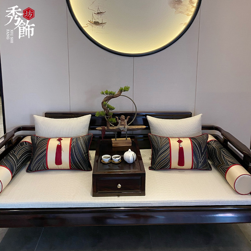 现货速发中式罗汉床坐垫古典实木红木沙发座垫套海绵垫乳胶垫飘窗