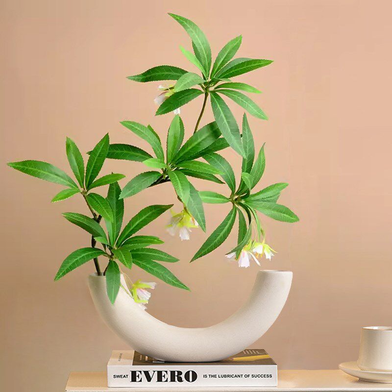 现货速发软装高级感水石榕花假花摆设仿生假绿植物树枝客厅装饰花