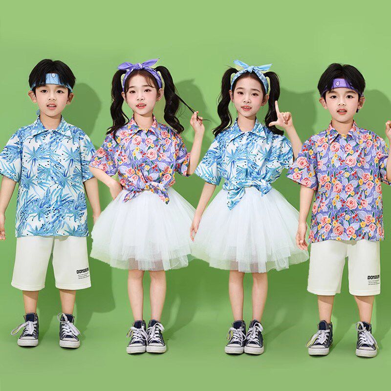 现货速发六一少儿演出服幼儿园港风班服啦啦队表演服小学生运动会
