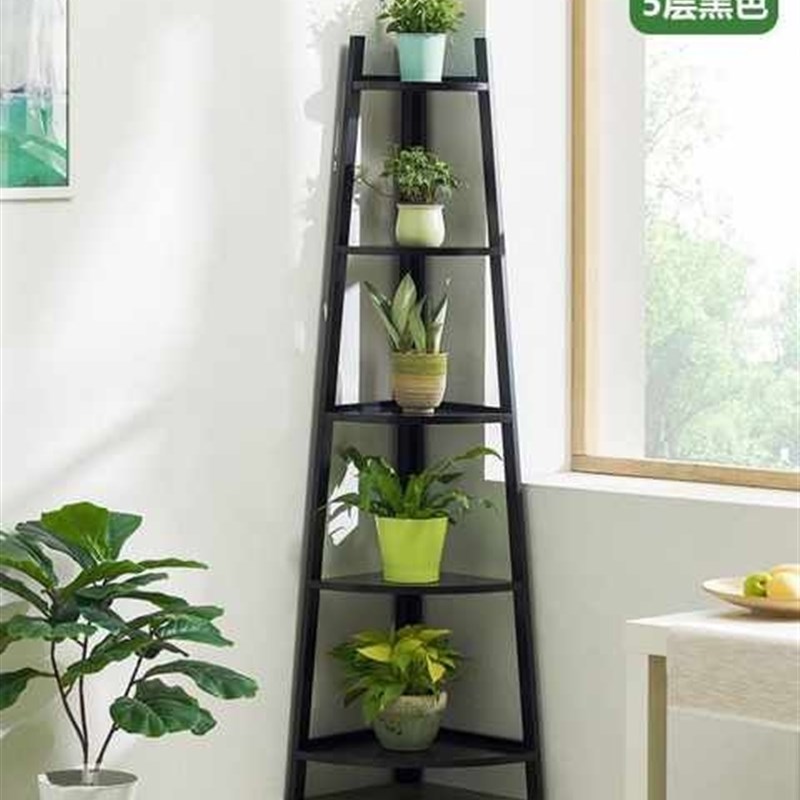 速发花架多层室内外盆景架置物架子单个竹制幼儿简园约兰花台架轻