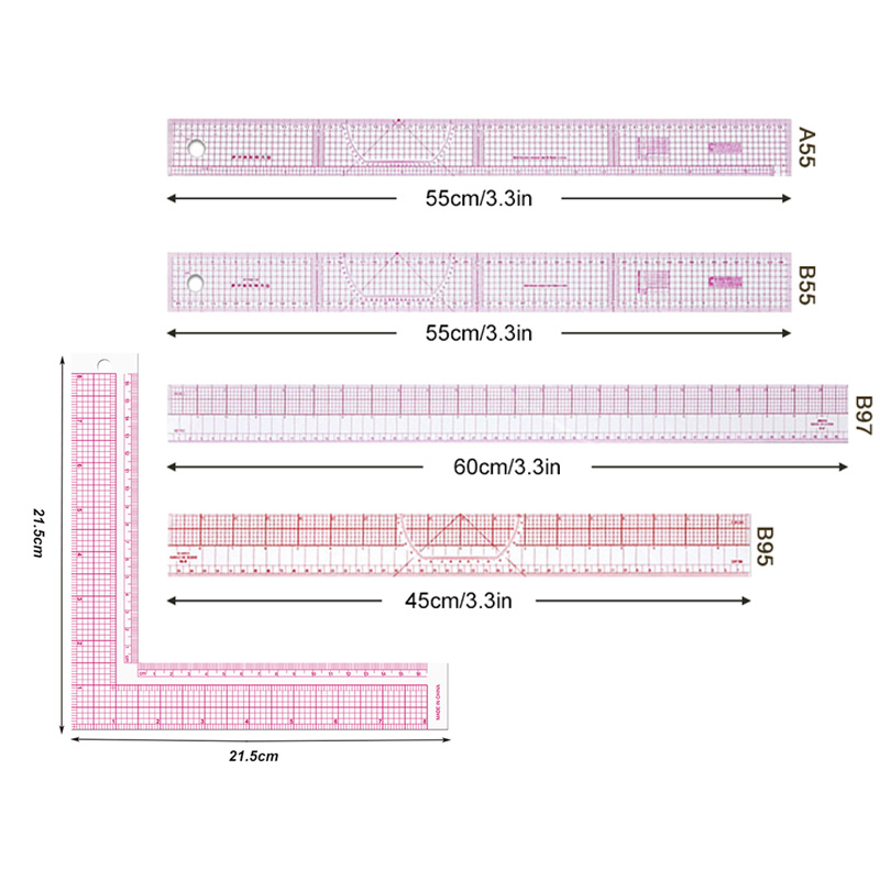 速发Sce Rule Plast Quiltig Ruler Gr Cuttig ftee shipp