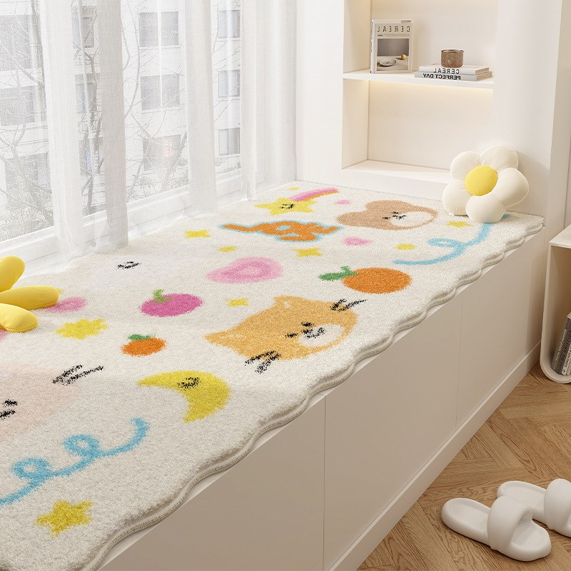 速发飘地垫2025新款简约四季通用主卧台撸垫家用满铺坐猫感窗毯