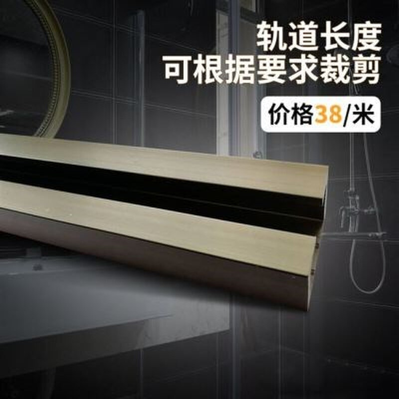 移门轨道滑道实木玻璃门折叠推拉门滑轨铝合金轨道滑轮吊趟门导轨