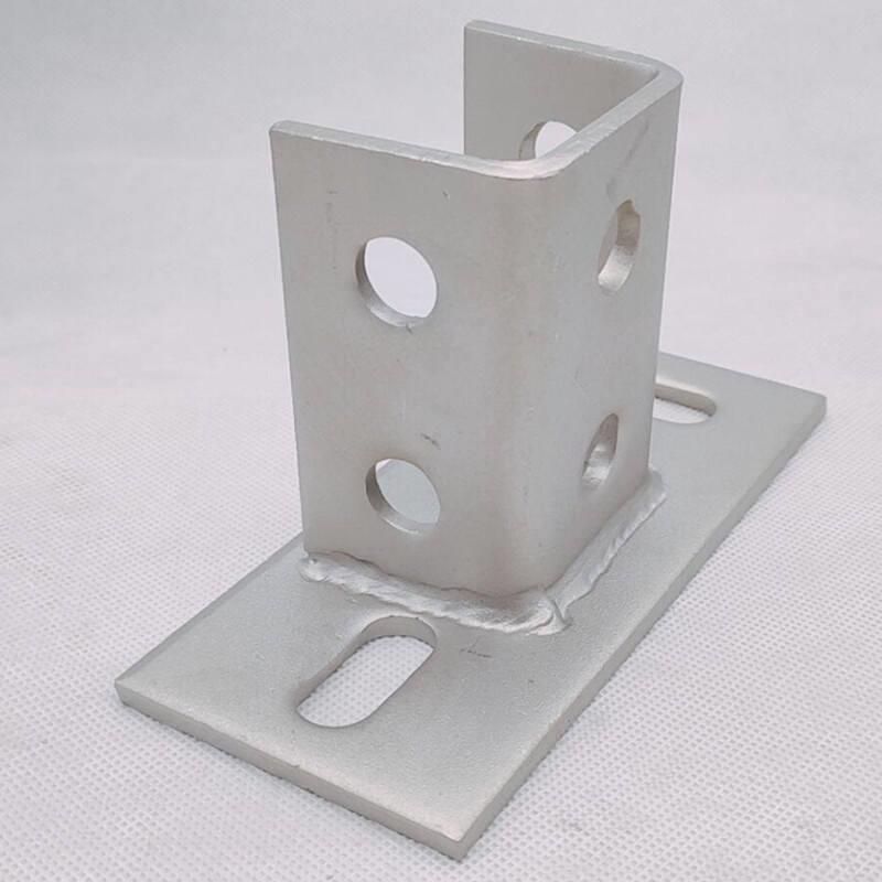 极速304不锈钢C型钢底座u 光伏支架固定立柱地脚 不锈钢C型钢配件