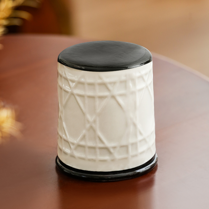 速发高级感牙牙罐棉签罐家用轻奢个罐创意收纳性奶油风陶瓷线签盒