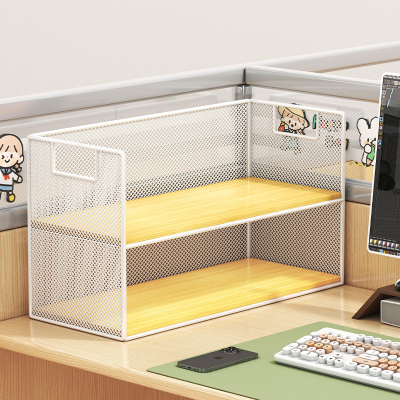 速发办公纳收纳置物架桌面理物收室工位整杂神器宿舍桌上台面用品