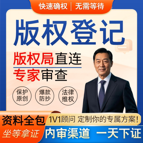 版权登记作品著作权申请动漫美术音乐视频插画服装服装logo保护