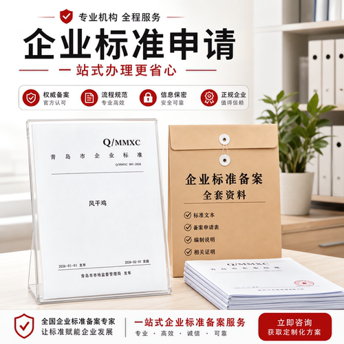企业标准申请执行标准加急申请备案团体标准代办文案编写