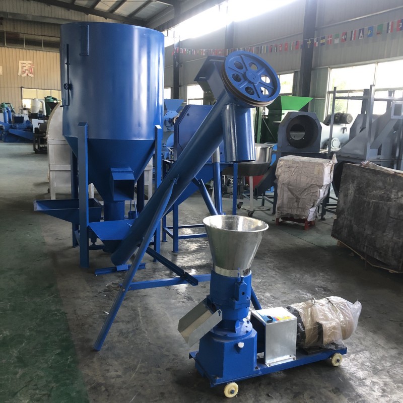 大型养殖场用环模颗粒机 养猪鸡饲料混合造粒生产线 狗粮猫粮设备