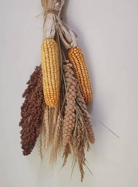 五谷丰登杂粮摆件五谷丰登挂饰五谷杂粮摆件玉米挂件麦穗稻谷饭店