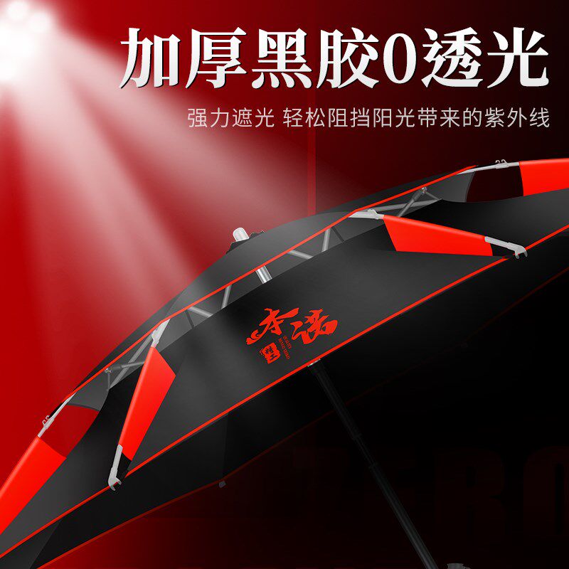 极速钓鱼伞万向大钓伞钓鱼专用防暴晒防暴雨遮阳野钓Y三折叠太阳