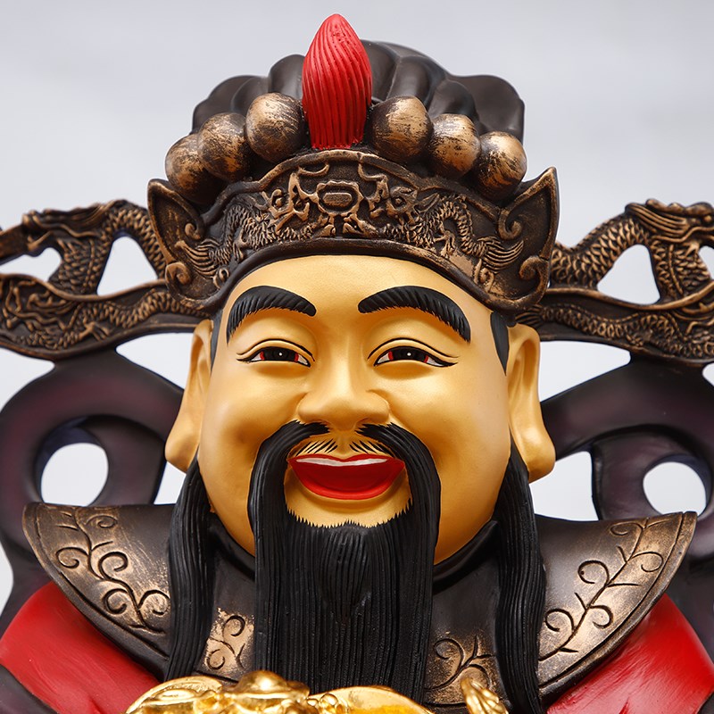 极速黄铜招财文财神爷佛像大财神摆件客J厅家用供奉公司办公室开