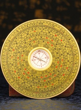 新品罗盘风高精度纯铜专业t奇门遁甲使用64卦指南针多功能罗经仪