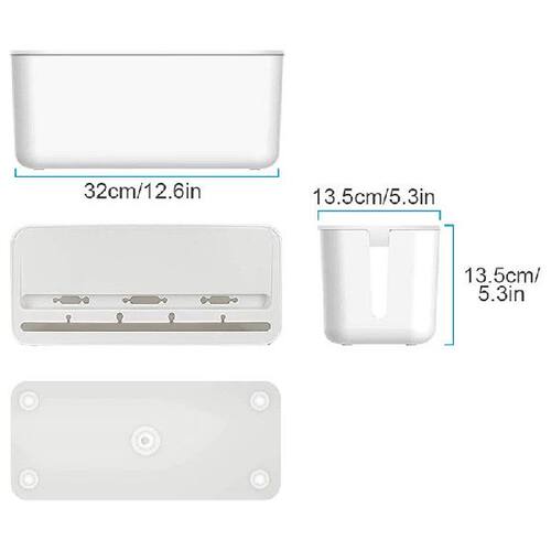 极速Cable fManagement Box, ABS Cable Organizer Cord Hider Bo
