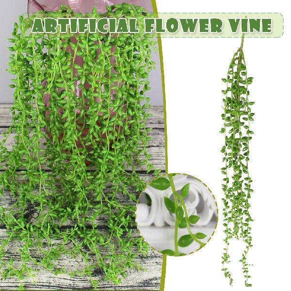 极速6pcs 7e5cm Artificial Green Plants Hanging Ivy Leaves Ra