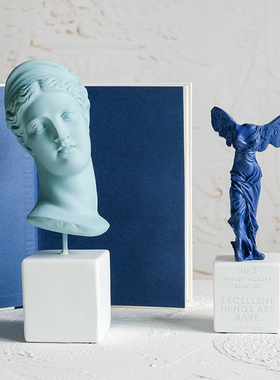 新品彩色石膏树脂人像希腊雕塑y像北欧式装饰胜利女神摆件女神Sop