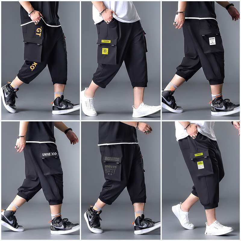 新品大码工装裤男士裤子夏t季胖子男装宽松休闲短裤加肥加大肥佬