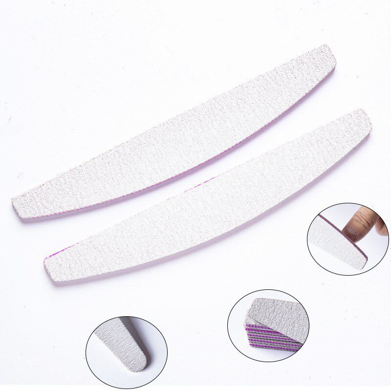 极速LOVCARRIE 12 mpcs/Set Boat Nail Files 100 180 Grey Profe