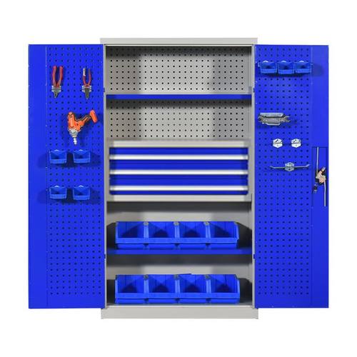 极速多功能重型工具柜汽修v车间工厂五金收纳柜双门加厚抽屉式工