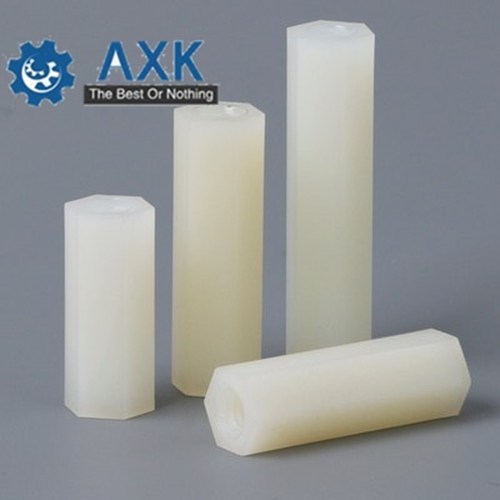 极速200Pcs M2*L White Hex NylonB Standoff Spacer Column Flat