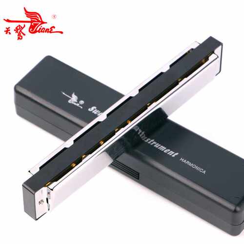 极速天鹅口琴24孔复音C调A/B/D/CE/F/G调口琴初学者儿童成人演奏