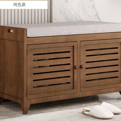 极速实木换鞋凳家用可坐r式进门凳鞋架鞋柜一体入户凳子门口鞋凳