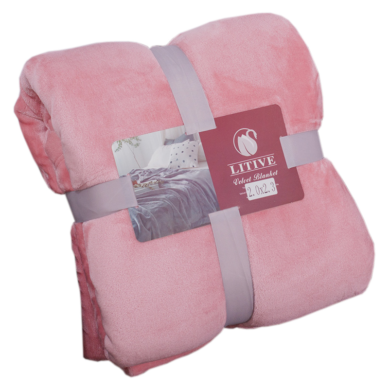 极速纯色法兰绒i毯子加厚珊瑚绒铺床毛毯冬季加绒床单单人双人加