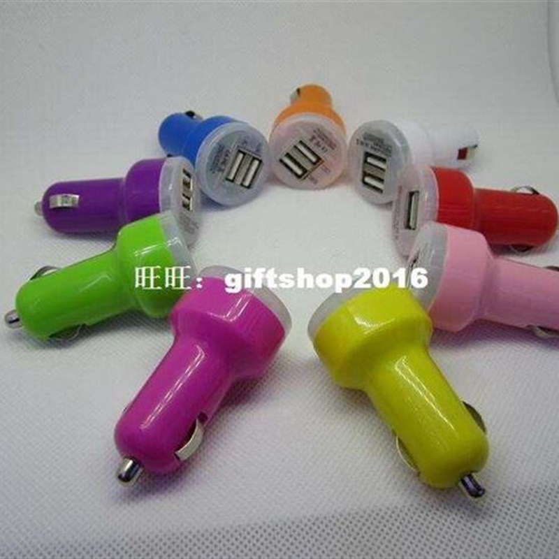 极速Universal 2.1A Dual USB Cyar Charger Adapter Charge Adap